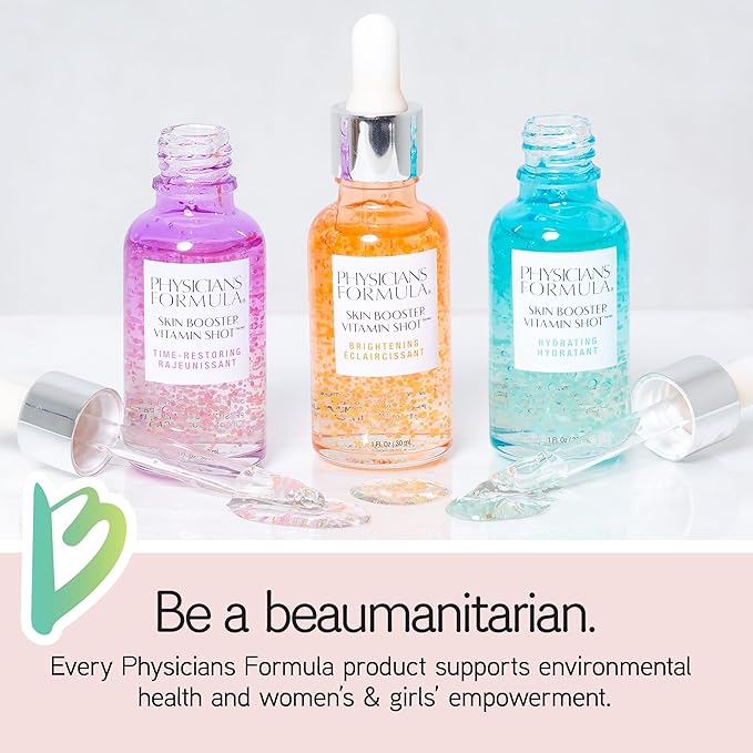 Physicians Formula Dermatologist Tested Skin Booster Vitamin Shot, Hyaluronic Acid, Vitamin E & Aloe Vera Serum - Hydrating