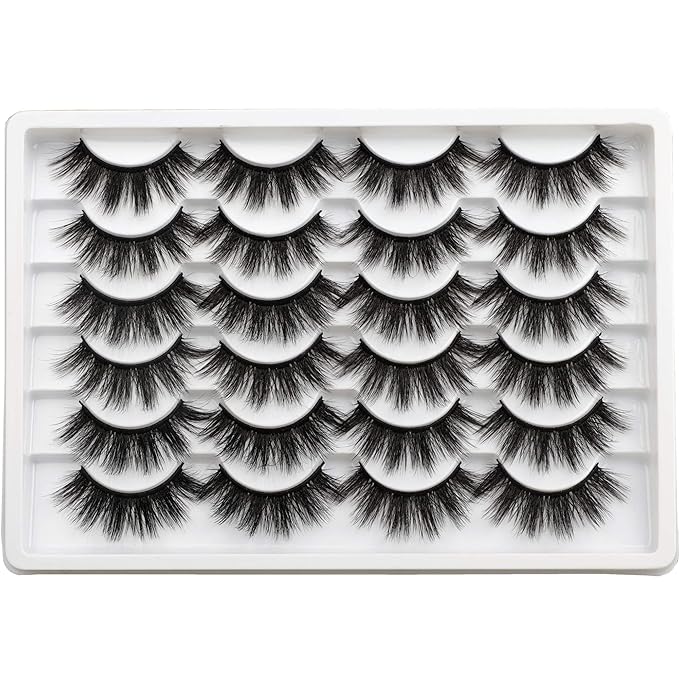 ALICE Eyelashes Fluffy Volume Eye Lashes Pack 20MM Long Fake Eyelashes Soft Faux Mink12 Pairs