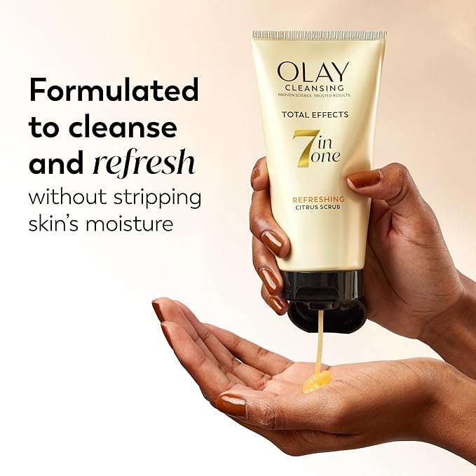Olay Total Effects Citrus Facial Cleanser and Scrub, 5.0 Ounces (Pack of 3)