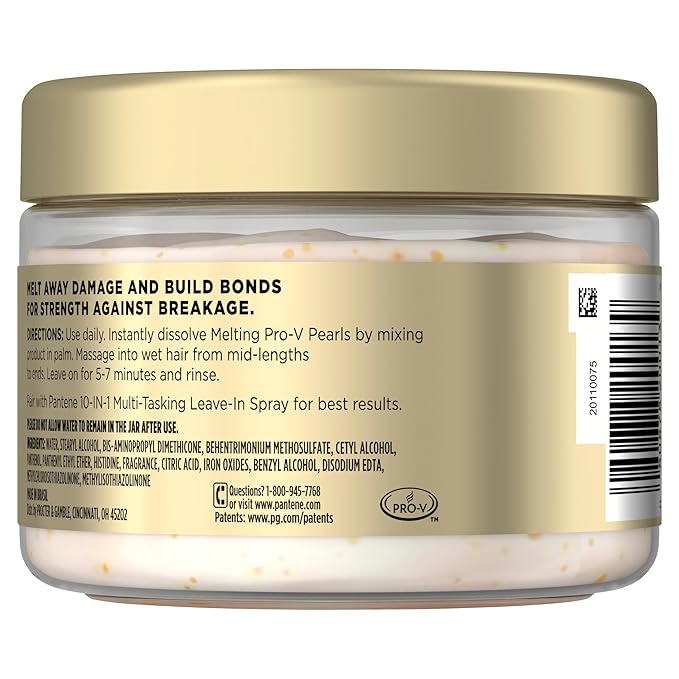 Pantene Miracle Rescue Hair Mask, Intensive Bond Repair with Melting Pro-V Pearls/Melts Away Damage/Builds Bonds/Strengthens Against Damage/Deep Conditioning - Dry Damaged Hair 10.1 fl oz (Pack of 12)