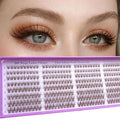 Wispy Lash Clusters Kit, Natural Lash Cluster Eyelash Extensions 320 Pcs C Curl 10-16mm Individual Fluffy False Eyelashes Thin Band DIY Kit for Beginners at Home