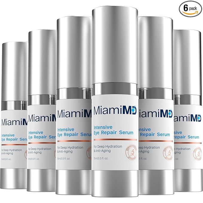 Eye Serum (15ml) Under Eye Treatment for Dark Circles, Crow's Feet & Eye Bags - Eye Serum for All Skin Type - Anti-Aging Under Eye Cream - Reduces Eye Puffiness - For Day & Night Time Use - 6 PACK