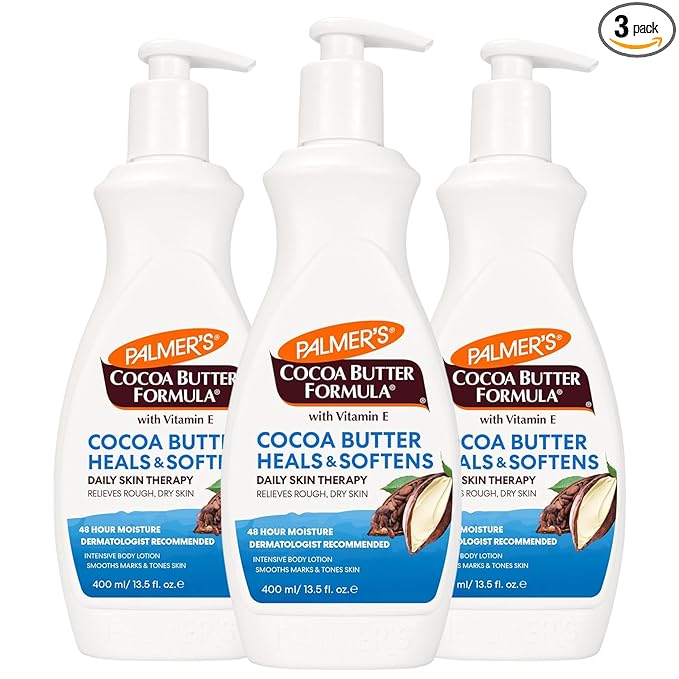 Palmer's Cocoa Butter Formula Daily Skin Therapy Cocoa Butter Body Lotion for Dry Skin, Hand & Body Conditioner, Pump Bottle,13.5 Oz (Pack of 3)