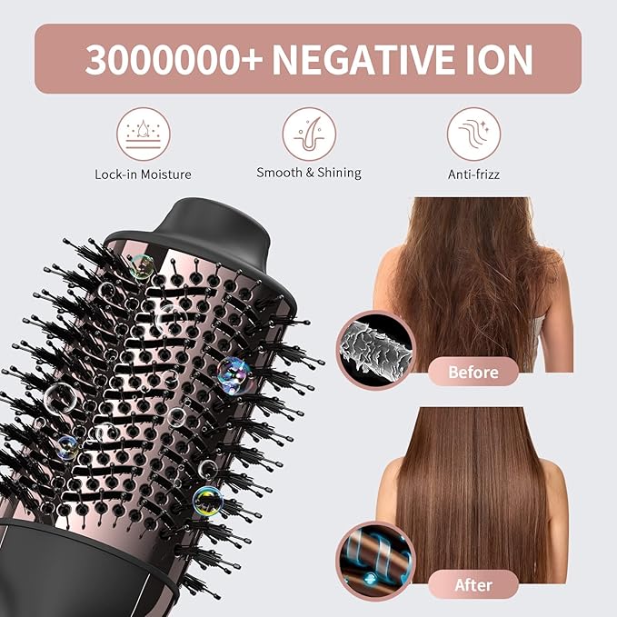 Umeely Hair Dryer Brush Blow Dryer Brush in One, Upgraded 4 in 1 Hair Dryer and Styler Volumizer with Negative Ion Anti-frizz Ceramic Titanium Barrel Hot Air Hair Straightener Brush
