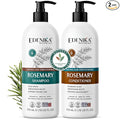 Edenika Botanicals Rosemary Oil Shampoo & Conditioner Set with Biotin for Thinning Hair & Anti-Hair Loss, Strengthening Botanical Formula, Women & Men, Sulfate-Free, Organic, 16 fl oz Each