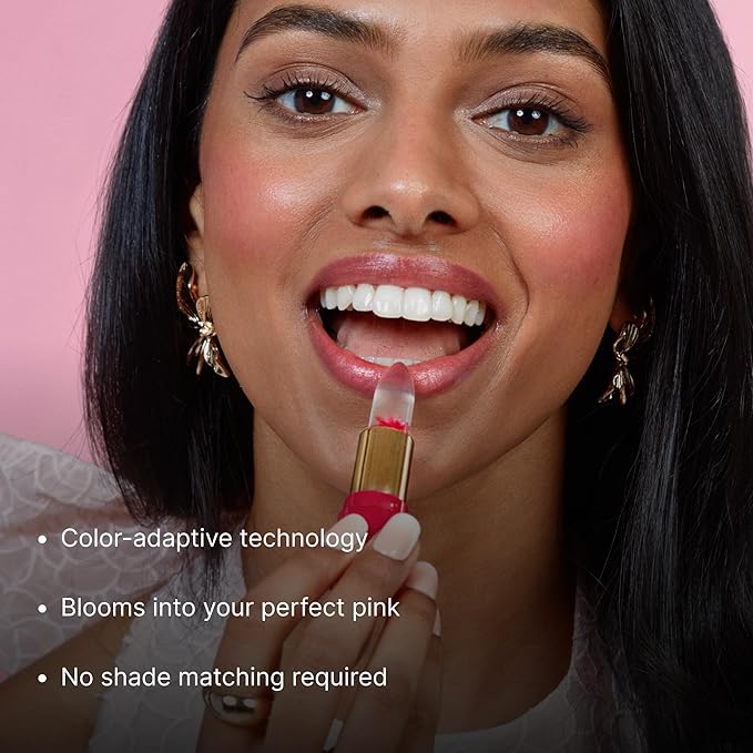 Winky Lux Flower Balm, pH Lip Balm, Color Changing Lipstick and Tinted Lip Balm, Vegan & Cruelty Free Hydrate & Plump, Sheer Pink Lipstick, Purple Flower with Vanilla Scent