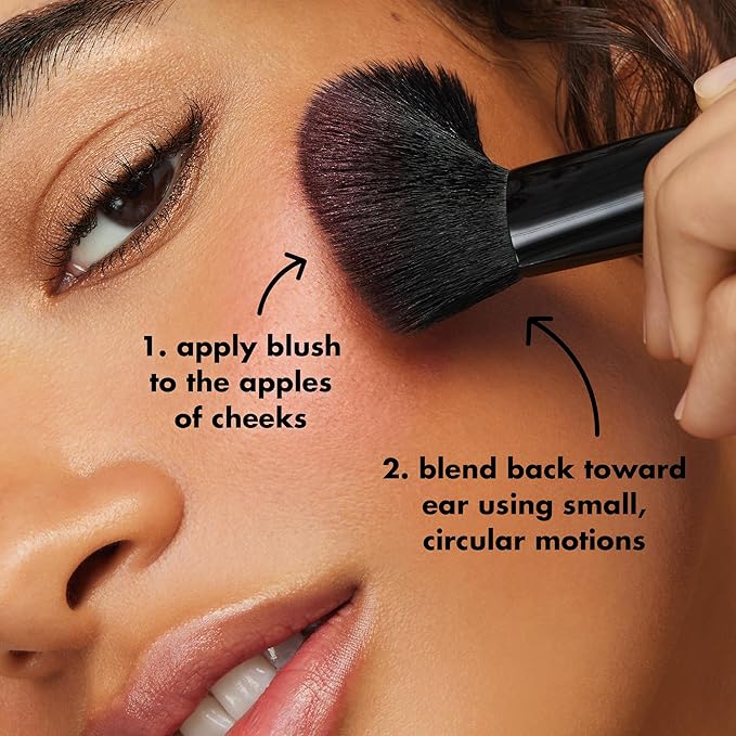 e.l.f. Angled Blush Brush, Face Makeup Brush For A Sculpted Look, Great For Cream, Liquid Or Powder Blush, Bronzers & more, Vegan & Cruelty-Free