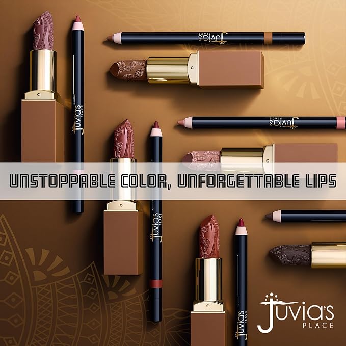 Juvia's Place Long Wear Lip Pencil – Cocoa Latte – Waterproof & Kiss-proof, Long Lasting Lip Liner, Smooth Makeup Application - Soft Matte Finish Base for Lipstick - 13 Hours of Wear for Everyday Use