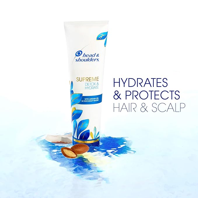 Head & Shoulders Supreme Detox & Hydrate Hair-& Scalp Conditioner,Coconut,9.4 Fl Oz,(Pack of 2)