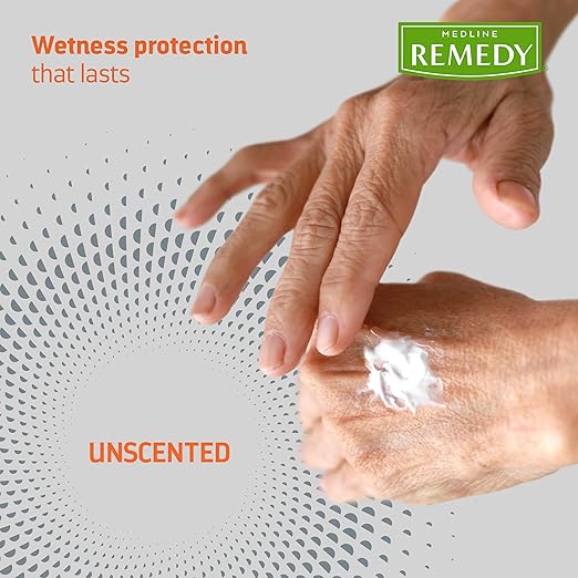 Medline Remedy Specialized Extra Thick Zinc Skin Paste (4 oz), Unscented, Micronized Zinc Oxide, Incontinence Cream, Diaper Rash, Barrier, Nourishing, Soothes Irritation, Wetness Protection
