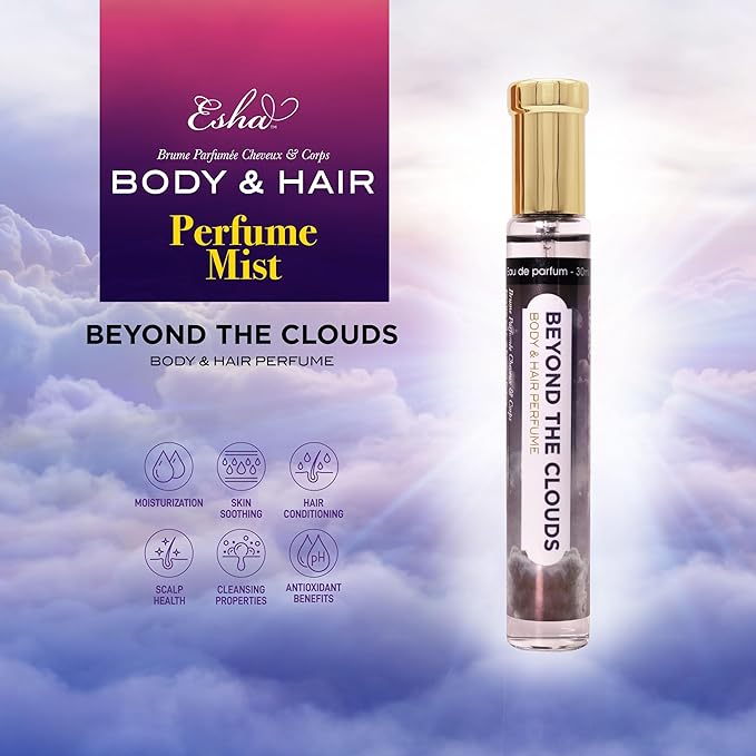 Esha Body & Hair Perfume Mist - Eau de Parfum for Women - Infused with Betaine - (BEYOND THE CLOUDS)