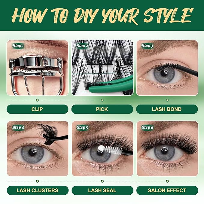 Lash Clusters,96 Pcs Cluster Lashes D Curl 14mm DIY Lash Extensions Eyelash Clusters,KEYYOU Volume Wispy Individual Lashes Soft&Comfortable Easy DIY at Home(Y13,D-14mm)