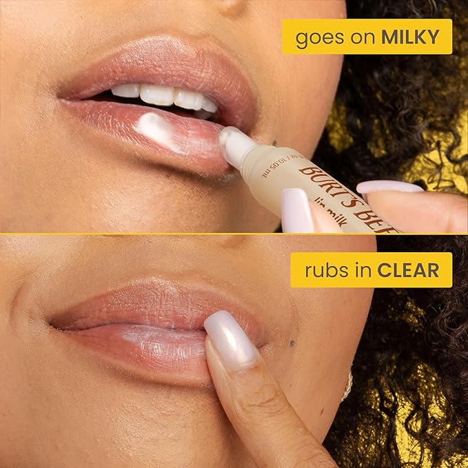 Burt’s Bees Lip Milk, Daily Lip Moisturizer, Toasted Coconut, Vitamin Enriched Moisturizing Lip Balm with Almond Milk and Jojoba Oil, Hydrating for Softer Lips, 1 Tube, 0.34 Fl Oz