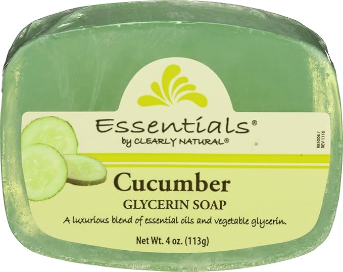 Clearly Natural Glycerine Soap Bar, Cucumber, 4 Ounce