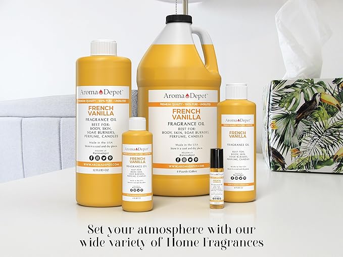 Aroma Depot French Vanilla Perfume/Body Oil (7 Sizes) Our Interpretation, Premium Quality Uncut Fragrance Oil Sweet Scent (1 Bottle 1/3 Roll On (10ml))