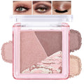 Eyeshadow Palette-Mini 3-in-1 Eye Shadow Powder Palettes Makeup-Matte&Shimmer Baked Eye Shadow for Women，paleta de sombras de ojos，Buildable Smooth Silky Waterproof for Daily Looks，03Mauve Dusty Rose