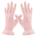 MIG4U Fingerless Moisturizing Gloves, Half Finger Touchscreen Beauty Glove for Eczema, SPA, Dry Hands, Skin Treatment, Summer Sun UV Protection, Pink, 1 Pairs S/M