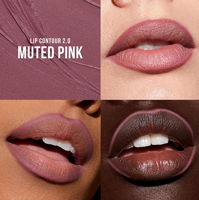 Huda Lip Contour Duo Blushed Pinks - 2 Mini Lip Pencils in Muted Pink and Pinky Brown