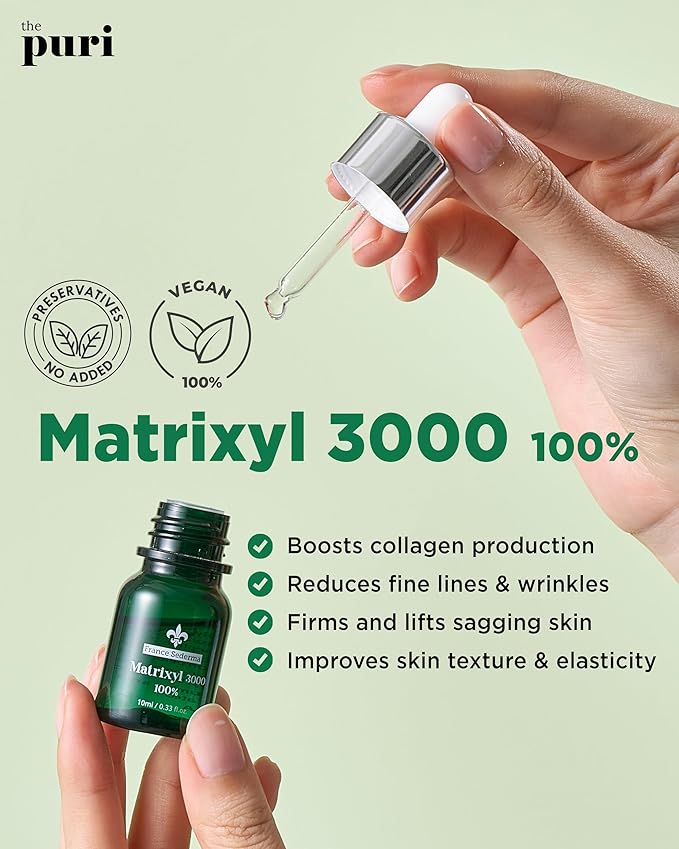 Matrixyl 3000 Peptide Serum [2-Pack Value] (10ml x 2) – Sederma France Firming Ampoule, DIY Mix-In Booster, Pure Peptide Complex Anti-Aging, Collagen Boosting Wrinkle Treatment