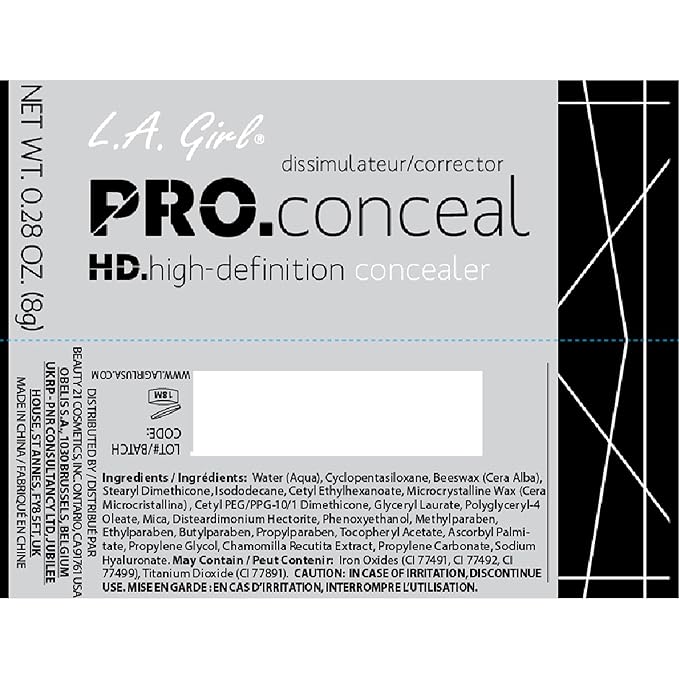 L.A. Girl Pro Conceal HD Concealer, Light Yellow Corrector, 0.28 Ounce (GC995)