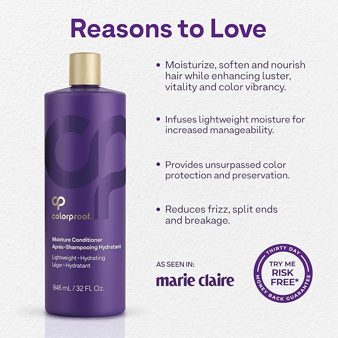Colorproof Sulfate-Free Moisturizing Conditioner For Women 32 FL Oz | Hydrating Conditioner With Mojito Mint Scent | Vegan And Color-Safe Formula | Adds Volume & Protects Hair Color