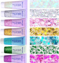 Face Body Glitter, Hair Glitter Sparkles Chunky Face Glitter Gel for Girls Makeup Singer Concerts Mermaid Festival Sequins Face Paint (White+Silver+Pink+Gold+Light Blue+Green+Rose Red)