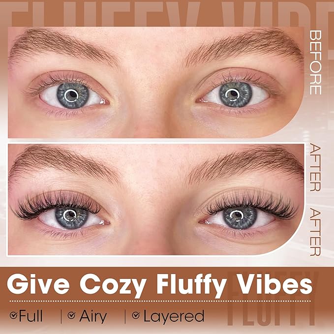 Spider Lash Clusters Natural Wispy Eyelash Extensions 8-16MM Cluster Lash Individuals with CC Curl & Flexible Clear Band Effortless Application Clusters Seamless Blend Eyelashes Inspired by Kim K