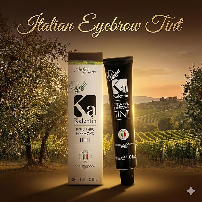Professional Kalentin Eyebrow Color 2-Pack Plus 2 Developers (Dark Brown)