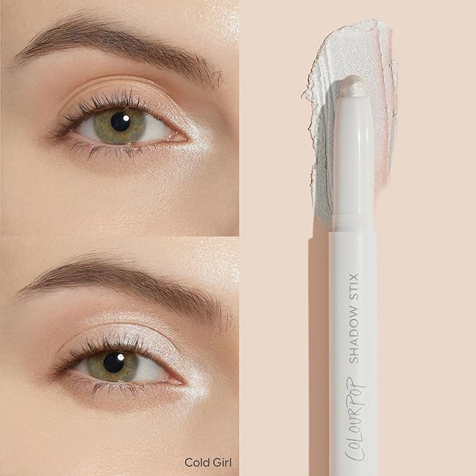 ColourPop The Classics Shadow Stix Makeup Kit - Matte + Shimmer Eyeshadow Make Up Set - Black, Silver & White Cream Eyeshadow Sticks with High-Pigment & Metallic Finishes (3 Count)