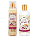 Home Spa Gift 10oz Deep Moisturizing Fragrance Body Lotion & 8 oz. Fine Fragrance Body Mist Set Luxury Self-Care Combo for Women and Girls (Coconut) – Mother's Day Gift for Mom