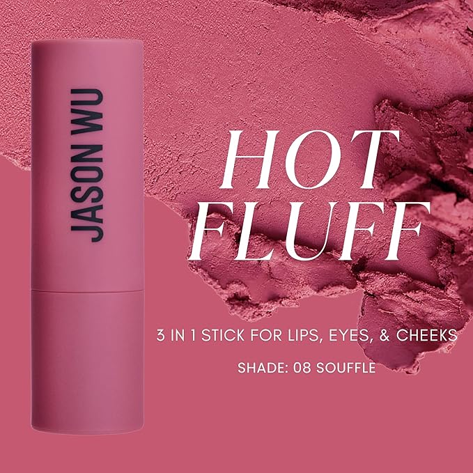 Jason Wu Beauty Hot Fluff Modern Matte Lipstick - 3-in-1 Lipstick, Blush, Shadow, 3.8g 0.134oz (Souffle, 3.8g)