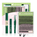 KEYYOU Fairy Wink Lash Clusters Kit Lash Extension Kit D Curl 144Pcs Eyelash Extension Wispy Natural Invisible Band with Waterproof DIY at Home(Fairy Wink-D-8-18MIX)