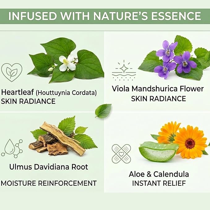 Heartleaf Calming & Moisturizing Face Cream - 3,000,000ppb Heartleaf Extract for Sensitive Skin - Korean Moisturizer with Collagen, Hyaluronic Acid & Aloe - Skin-Friendly pH 6.0-1.69 fl.oz