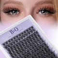 B&Q Wispy Lash Clusters Full B02,Eyelash Clusters 156PCS Comfortable band Cluster Eyelash Extensions,8-18mm Volume Individual Lashes Lightweight D Curl Lash Clusters Soft Eyelashes Natural Look(B02)