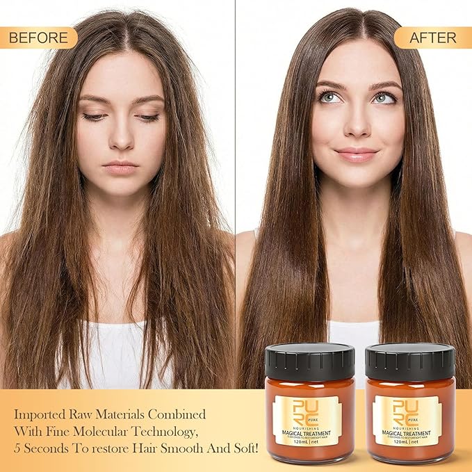 GES Hair Conditioner, Hair Conditioner, 1.2L, Deep Hair Conditioner, Professional Salon Treatment, Repairs Damage Hair Root, Hydrating Hair Mask, 2x120ML