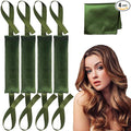 Lanzhire Jumbo Heatless Hair Curlers for Overnight Curls, Blowout Flexi Rod with Ribbon, No Heat Curlers to Sleep In, Soft Overnight Heatless Rods for All Hair Types