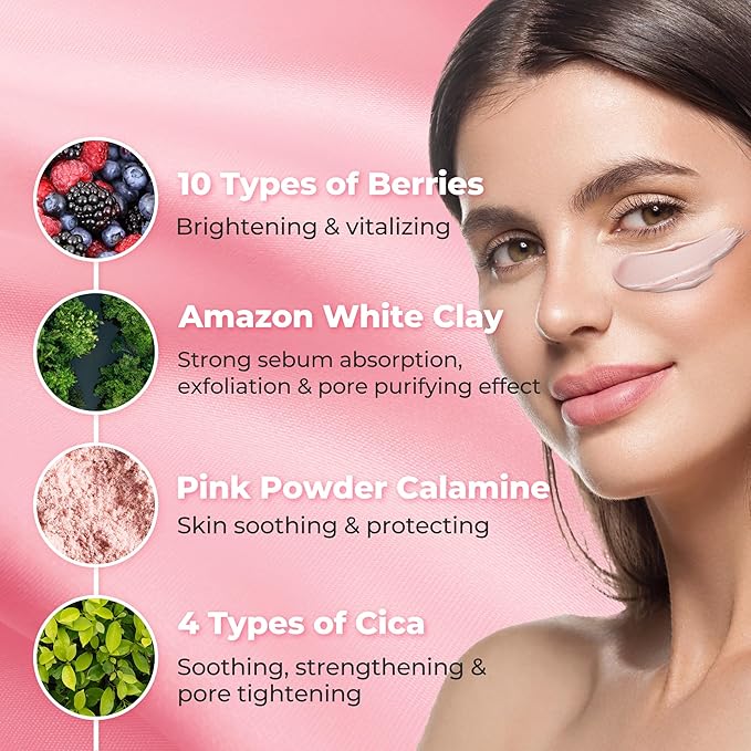 APERIRE White Clay Pore Mask, Deep Cleansing & Sebum Control Treatment, Minimizes Pores & Blackheads for Oily Acne-Prone Skin, Korean Skincare, 4.23 oz