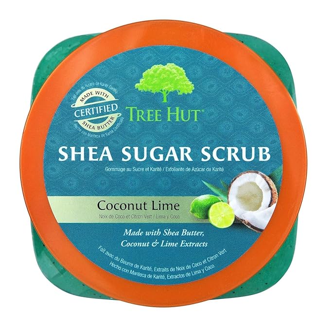 Tree Hut Shea Sugar Scrub - Coconut Lime - 18 oz - Exfoliating Body Scrub for Smooth, Glowing Skin - Made with Real Sugar and Shea Butter