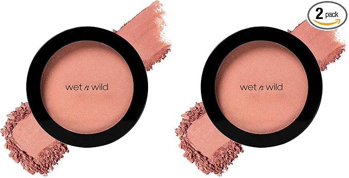 wet n wild Color Icon Blush, Effortless Glow & Seamless Blend infused with Luxuriously Smooth Jojoba Oil, Sheer Finish with a Matte Natural Glow, Cruelty-Free & Vegan - Pearlescent Pink(Packaged)