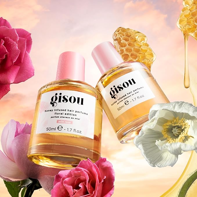 Gisou Honey Infused Hair Perfume – Long-Lasting Hair Fragrance with Mirsalehi Honey & Argan Oil, Wildflower Honey, 1.7 Fl Oz