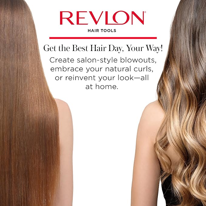 REVLON Infrared Ionic Hair Dryer with Diffuser & Concentrator, 2 Speed Settings, Blow Dryer with Tourmaline Technology for Frizz Control, 1875 Watt Power for Fast Drying, Suitable for All Hair Types
