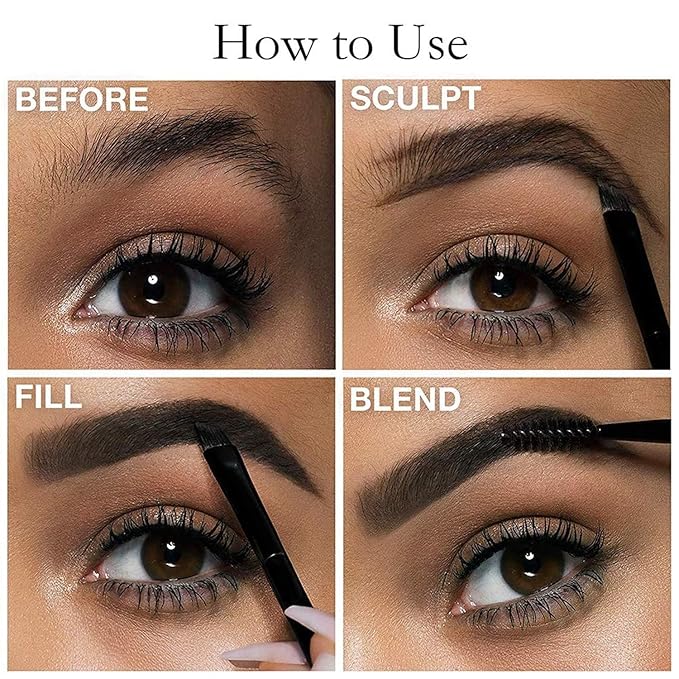 12 Colors Eyebrow Pomade Full-pigmented Long Lasting Waterproof Eyebrow Cream Gel Filling & Shaping Tinted Eyebrows Enhancers with Brush for Daily or Cosplay (11 Sky Blue)