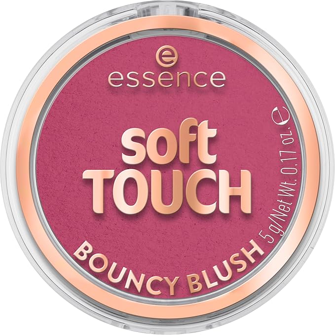 essence | Soft Touch Bouncy Blush | Lightweight, Buildable Cream to Powder Blush | Long-Lasting Natural Flush | Vegan & Cruelty-Free Makeup (20 Electric Peony)