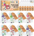 AZEN 8 Sets Bulk Gifts, Hand Cream and Lip Balm Bulk Set with Organza Bag Thank You Card, Baby Shower Wedding Gift for Guests, Bridal Wedding Favors for Guests, Mothers Day Gifts Stocking Stuffers