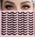 FARRED Lashes Natural False Eyelashes Wispy Fake Lash Strips 30 Pairs Volume Cat Eye Mink Strip Eyelash Short Fluffy Easy Cateye Lashes for Beginners Full Eye Lash Natural Looking for Daily Makeup