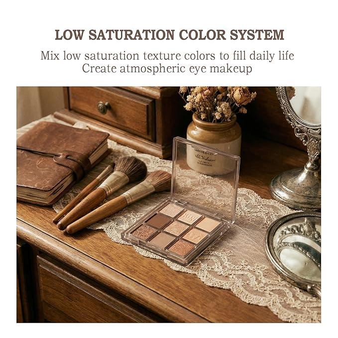 Nude Eyeshadow Palette, Color Eyeshadow Palette, Highly Pigmented, Blendable for Vibrant Everyday Looks Smokey Eyes,Neutral to Warm Tones, Versatile Matte Shimmer Shades (XI02 Oat Delight)
