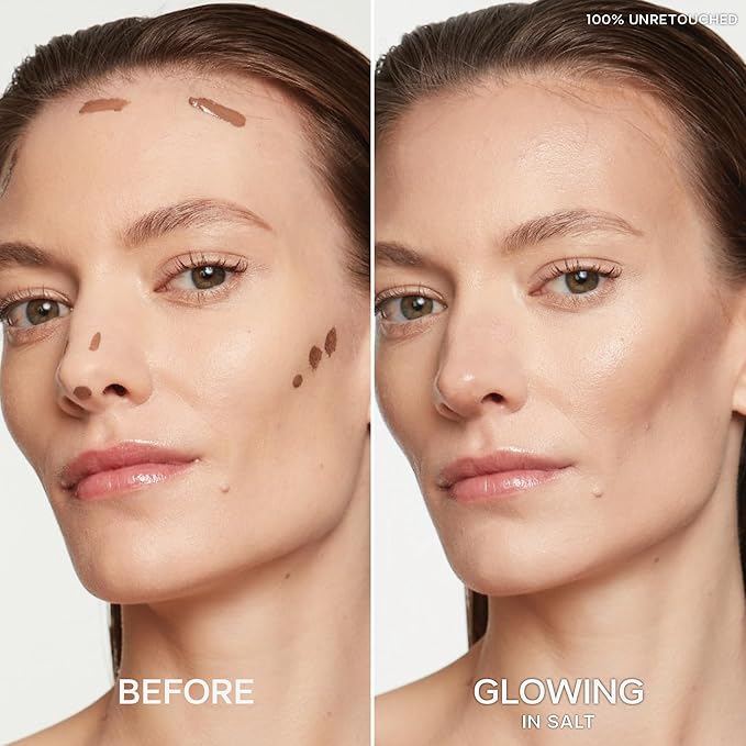 Saie Dew Bronze - Hydrating Liquid Bronzer Stick For a Sun Kissed Glow - Liquid Contour Stick Infused with Nourishing Skin Care Ingredients - Sculpted Face Makeup Essential - Salt (0.4 oz)