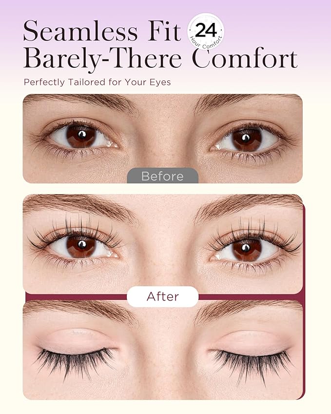 BEYELIAN Magnetic Eyelashes with Applicator, Soft Magnetic Lashes Natural Look Upgrade Lash Fixer Comfortable & Secure Fit Easy to Apply Reusable (CS101+Lash Fixer)