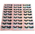 3D5D False Eyelashes 15-18mm Includes 3 Styles 27 Pair PACK Mix Cross Fluffy Natural Look Luxury Volume Faux Mink Lashes Reusable Strip Lashes, Mulitpack