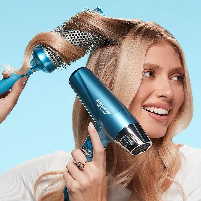 BaBylissPRO Nano Titanium 2" Extra-Long Thermal Round Hair Brush – Professional Blowout Brush for Smooth Results, Frizz Control for All Hair Types